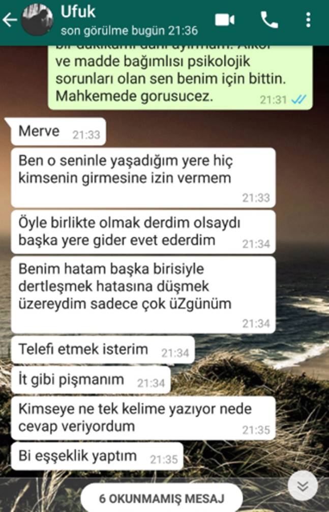 Merve Bayraktar eşi oyuncu Ufuk Bayraktar ın mesajlarını ifşa etti